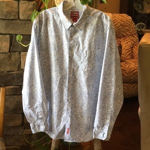 Chaps denim cotton athletic fit button down XL TG